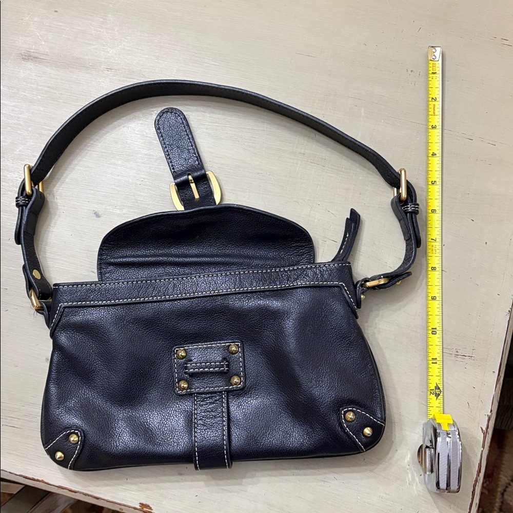 Black Leather Dooney and Bourke Shoulder Bag - Picture 9 of 9